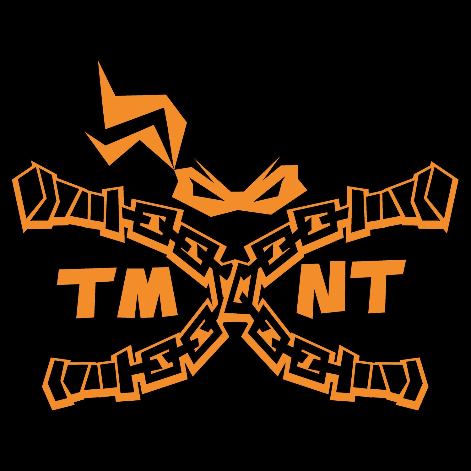 TMNT Mikey Nunchuck Logo Official Men's T-shirt ()
