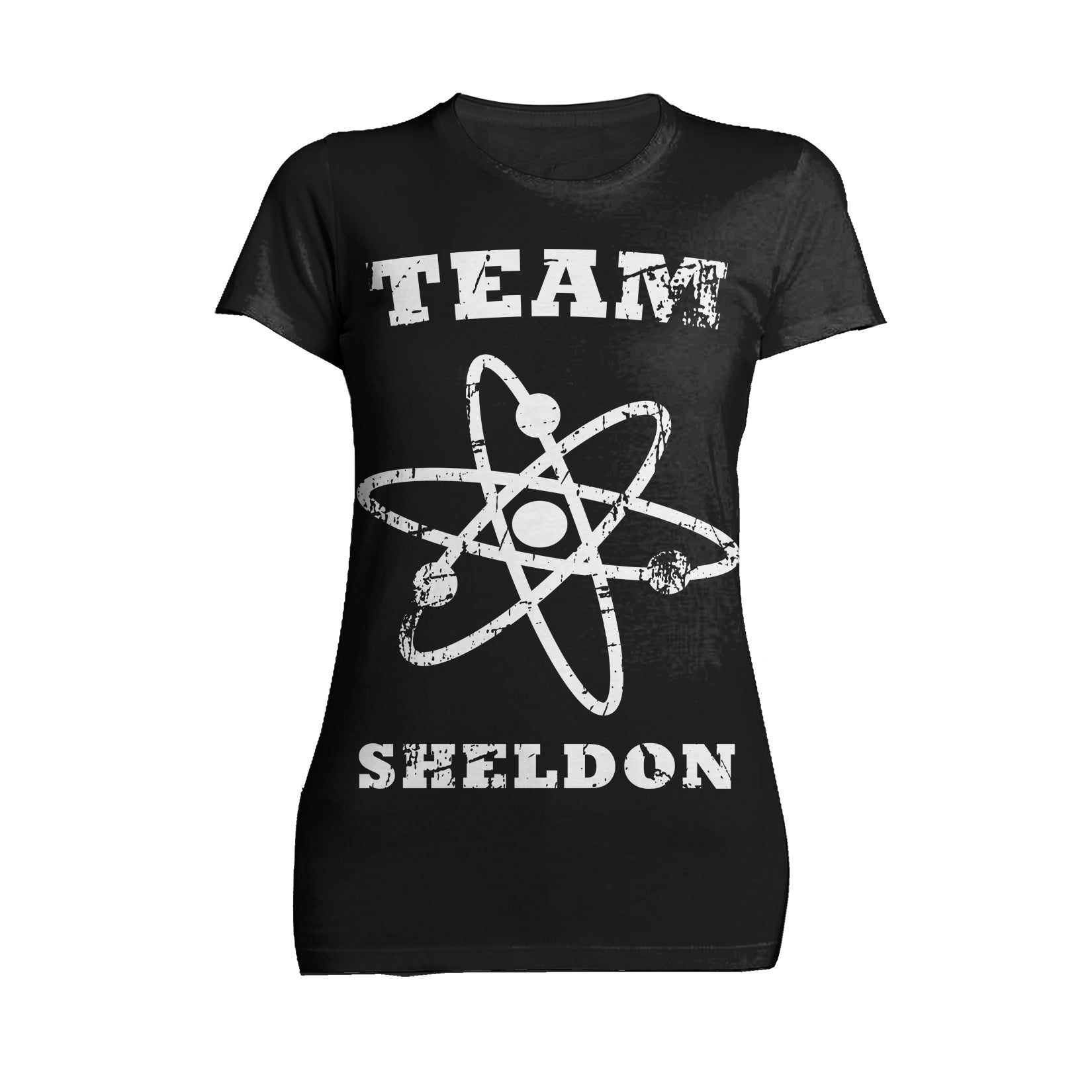 Big Bang Theory +Logo Team Sheldon Atom Official Women's T-shirt