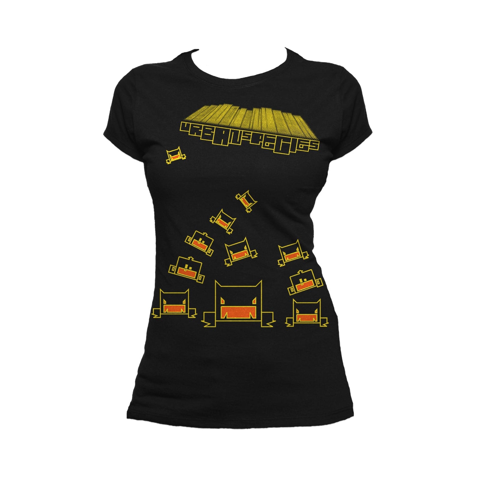 US Brand X Sci Funk Urban Invaders Official Women's T-Shirt ()