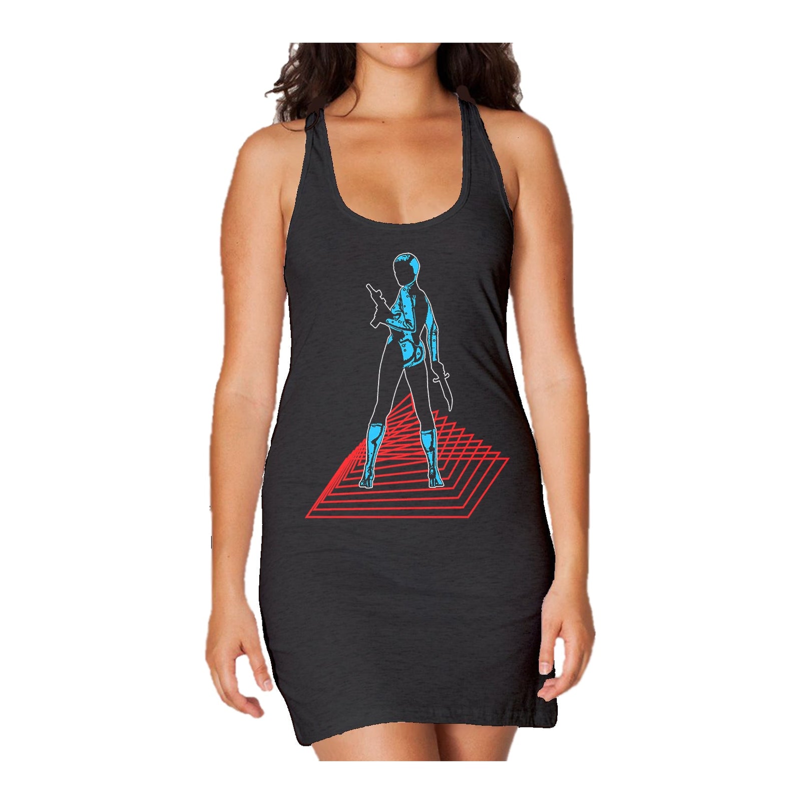 US Brand X Future Retro Cleo Pose Official Women's Tank Dress ()