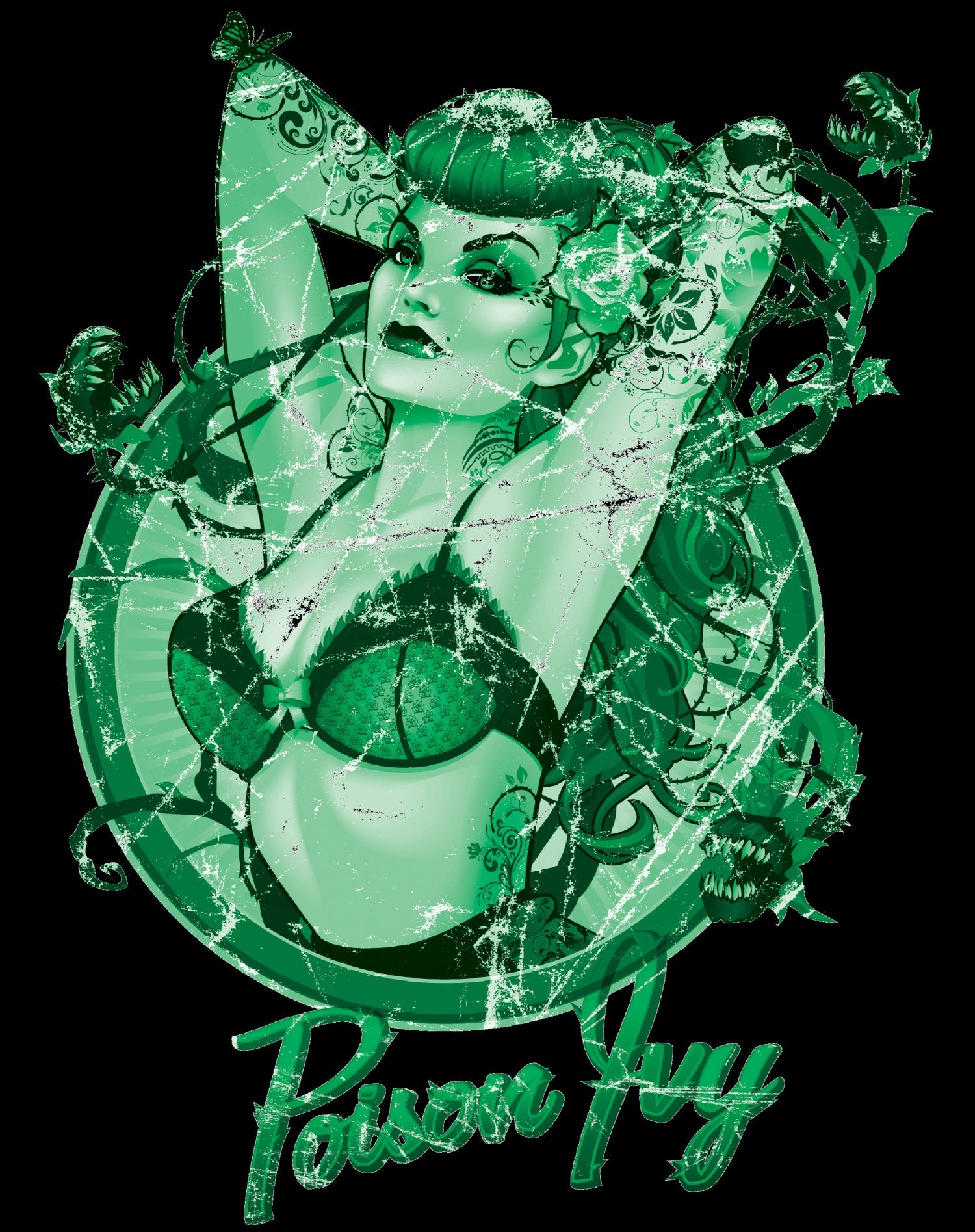 DC Comics Bombshells Poison Ivy Character Official Men's T-Shirt