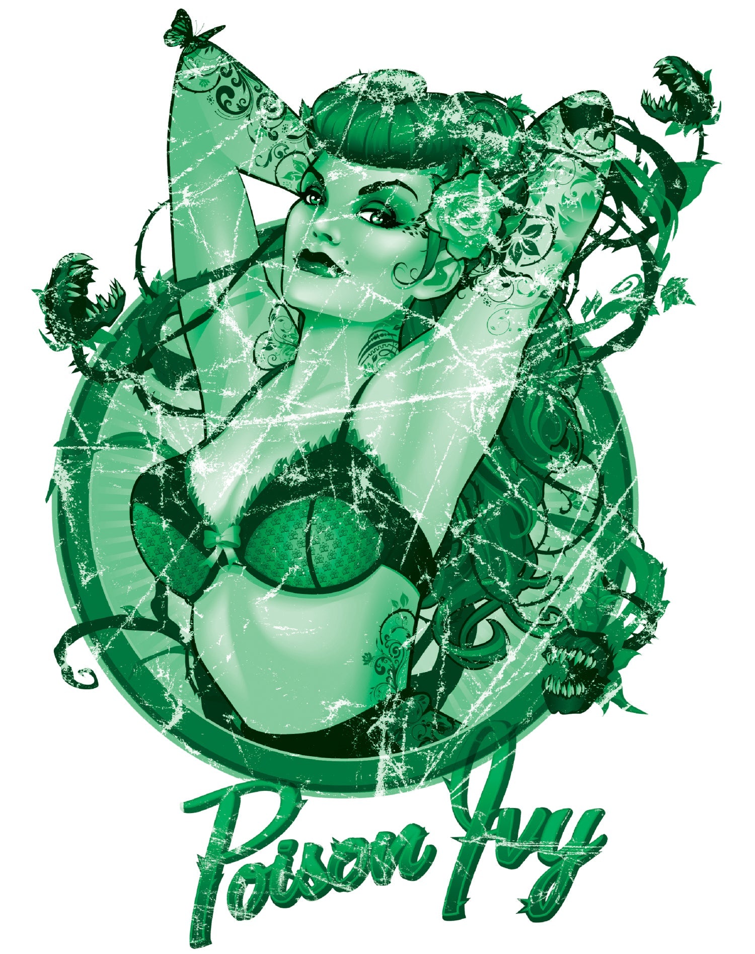 DC Comics Bombshells Poison Ivy Character Official Men's T-Shirt