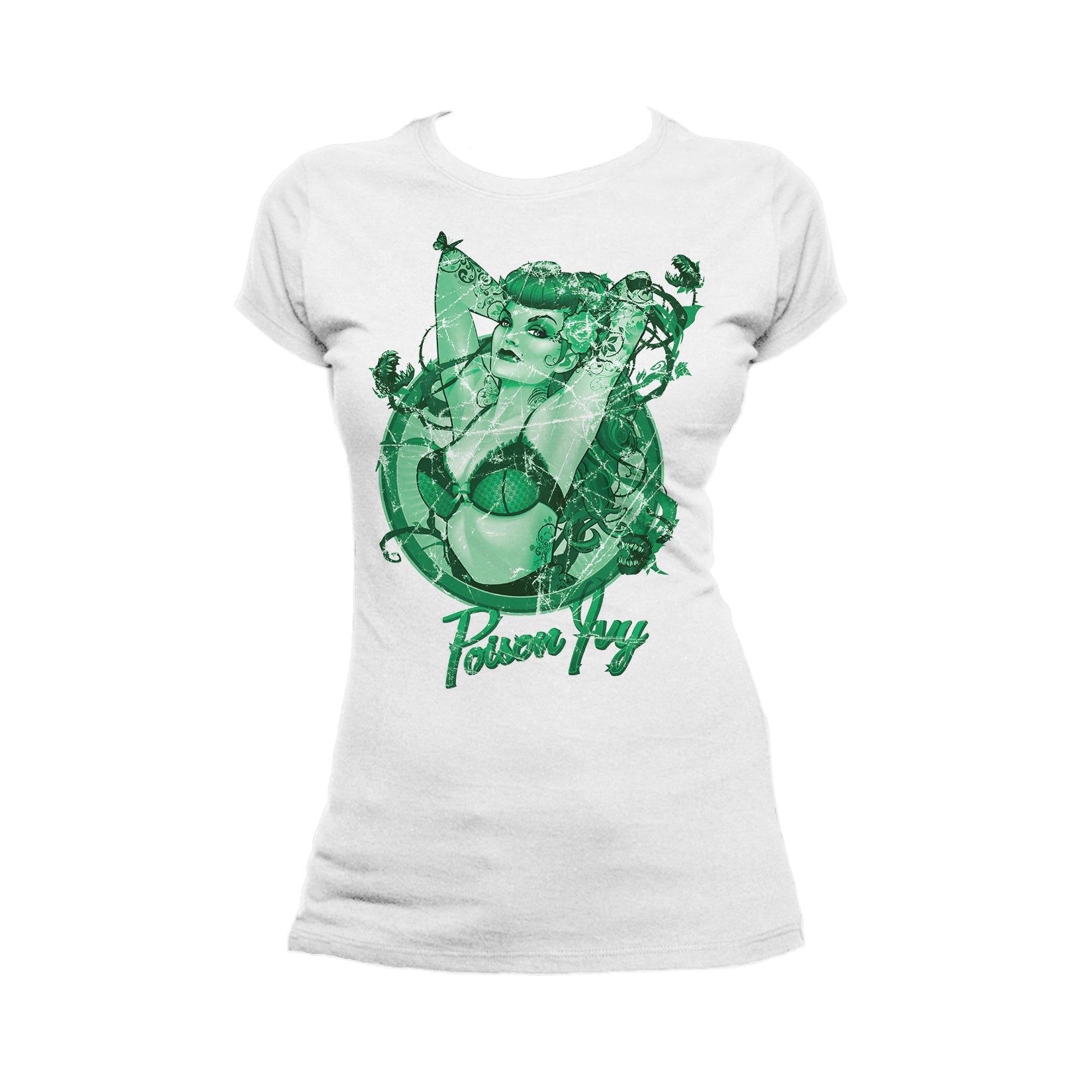 DC Comics Bombshells Poison Ivy Character Official Women's T-shirt ()