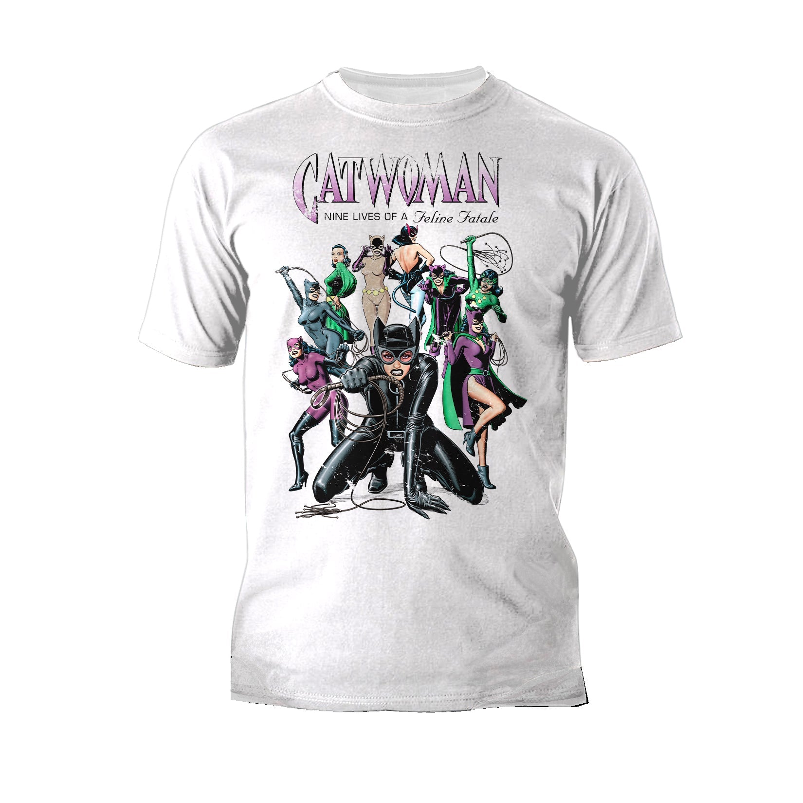 DC Comics Catwoman Cover Nine Lives Official Men's T-Shirt