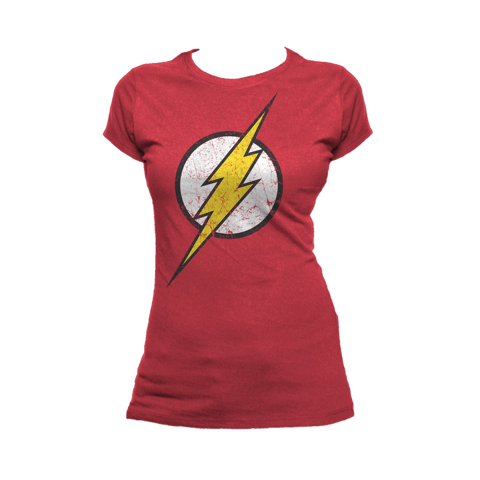 DC Comics Flash Modern Distressed Logo Official Women's T-shirt