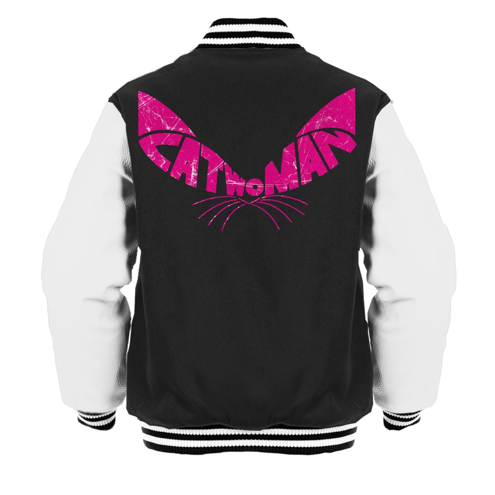 DC Comics Catwoman Logo Ears Dist Official Varsity Jacket