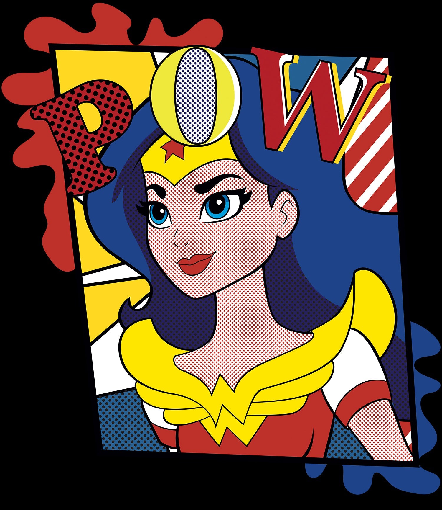 DC Super Hero Girls Wonder Woman Pop Pow Official Kid's T-Shirt ()