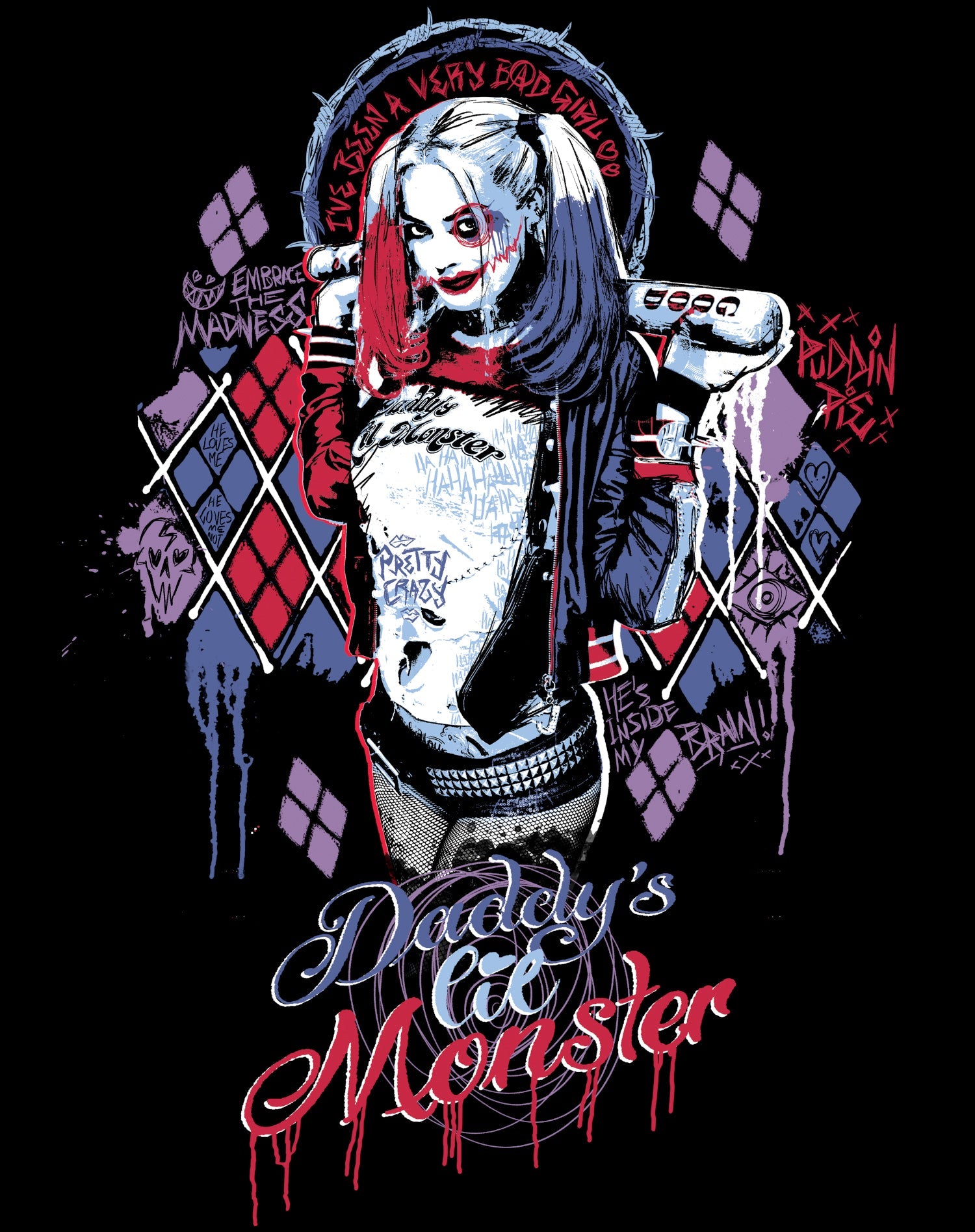DC Comics Suicide Squad Harley Quinn Lil Monster Official Sweatshirt ()