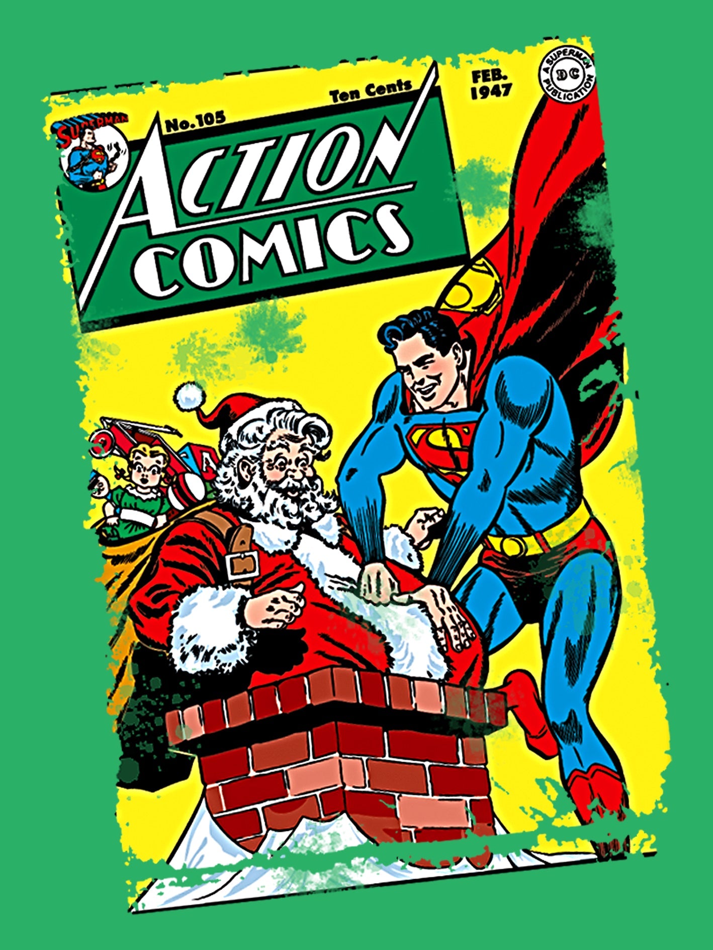 DC Comics Superman Cover 105 Xmas Men's T-Shirt