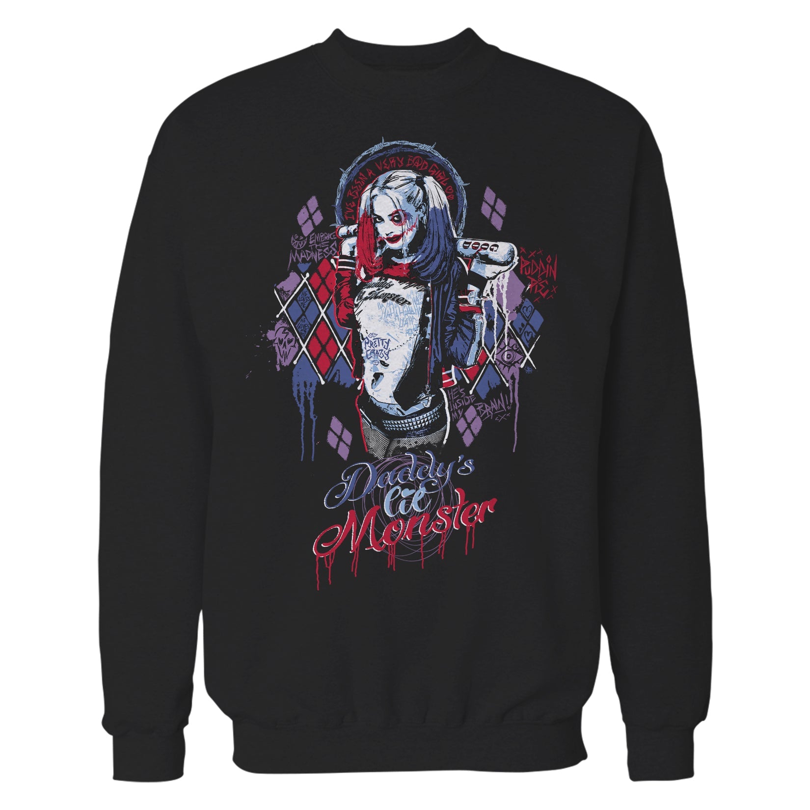 DC Comics Suicide Squad Harley Quinn Lil Monster Official Sweatshirt ()