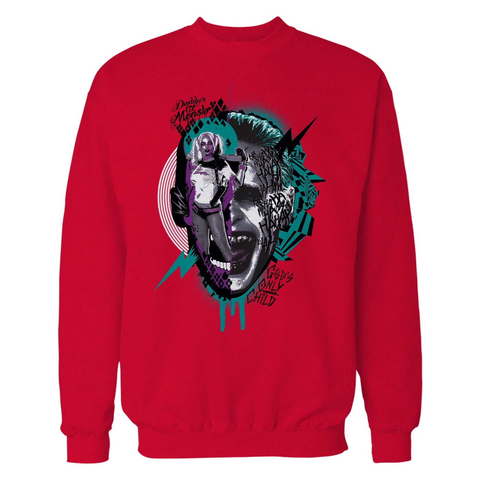 DC Comics Suicide Squad Joker-Harley Quinn Collage Official Sweatshirt