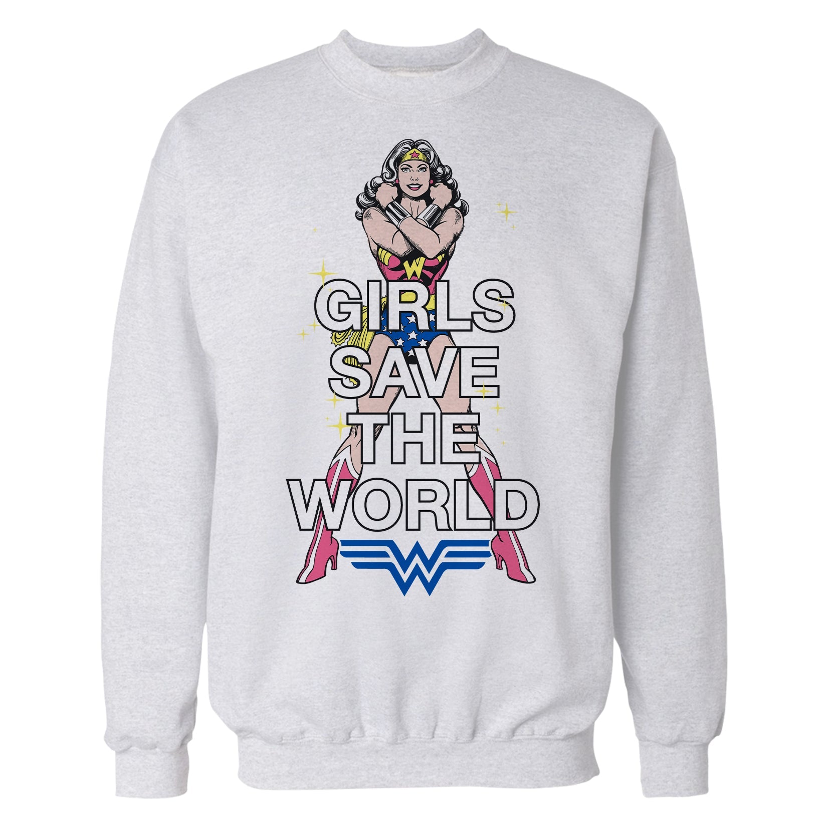 DC Comics Wonder Woman Girls Save World Official Sweatshirt