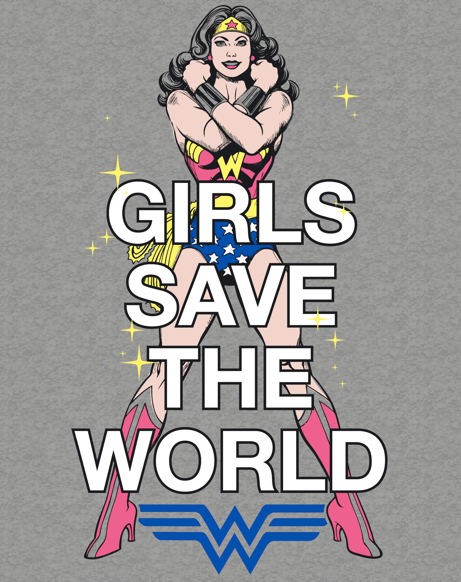 DC Comics Wonder Woman Girls Save World Official Sweatshirt