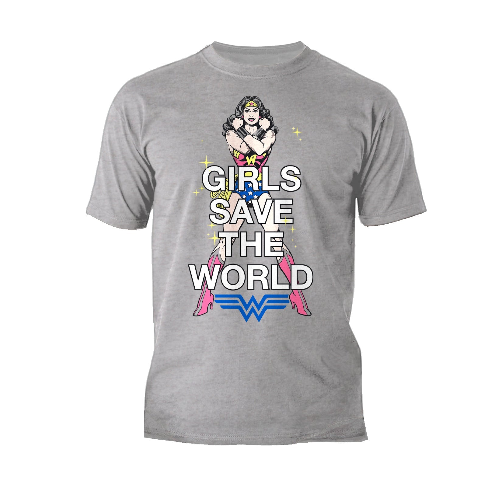 DC Comics Wonder Woman Girls Save World Official Men's T-Shirt