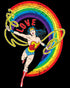 DC Comics Wonder Woman Rainbow Love Official Varsity Jacket ()