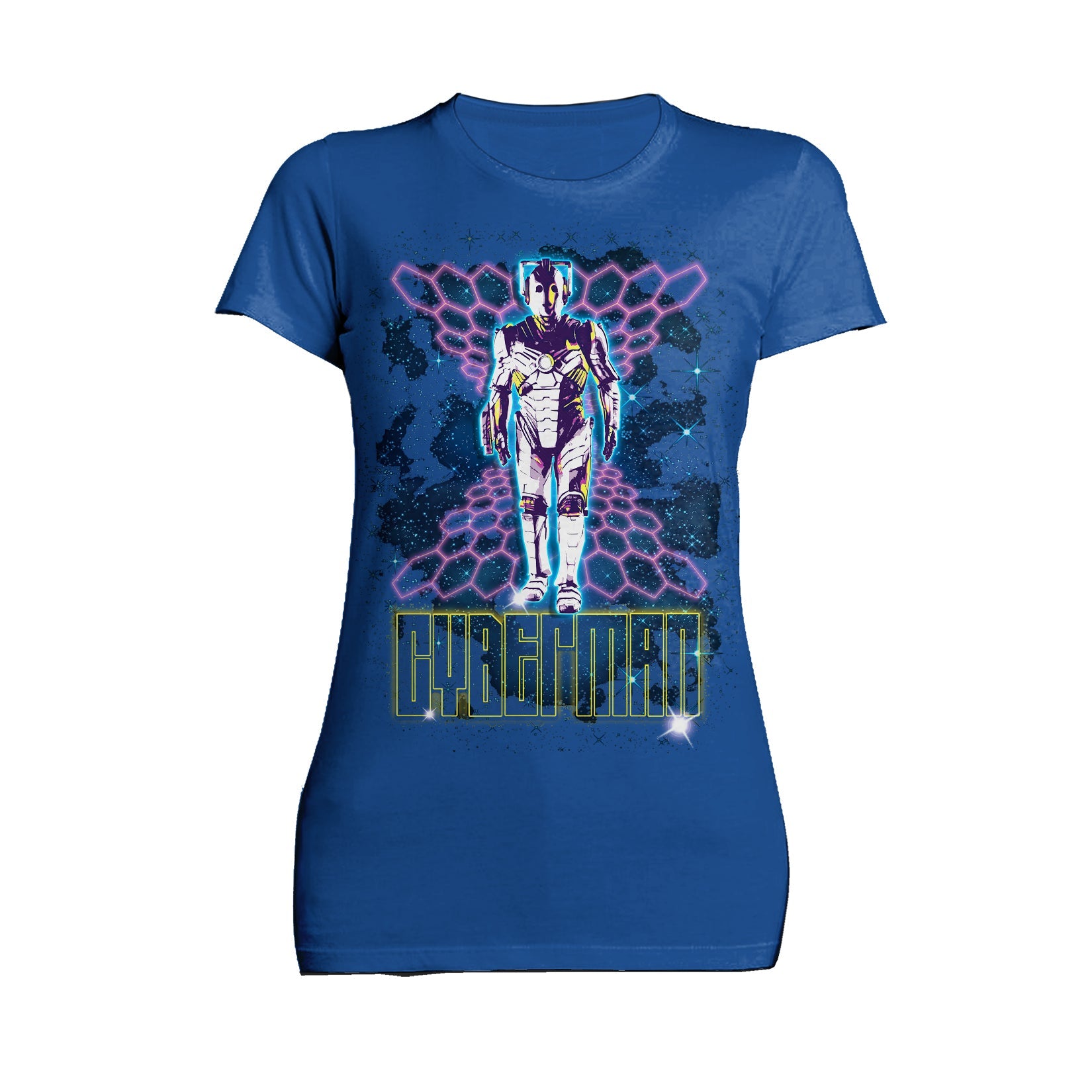 Doctor Who 80s Neon Cyberman Official Women's T-shirt