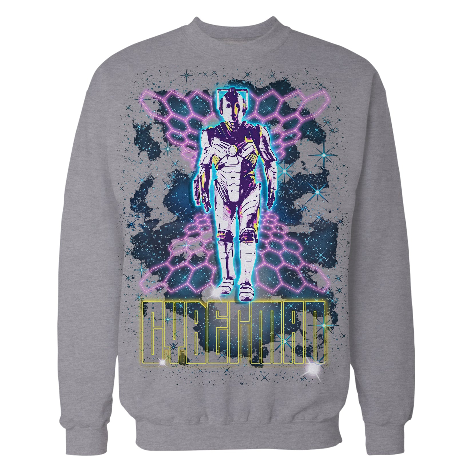 Doctor Who 80s Neon Cyberman Official Sweatshirt