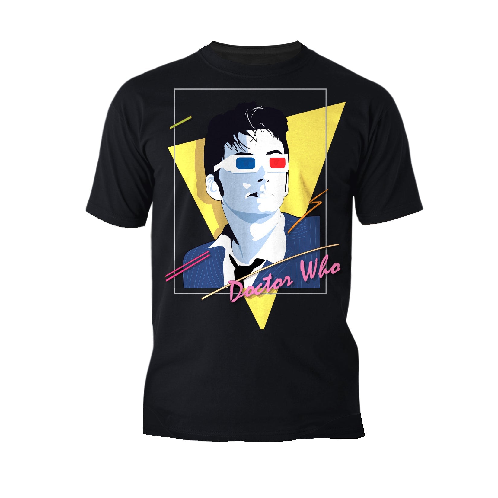 Doctor Who 80s Tenant Nagel Official Men's T-shirt