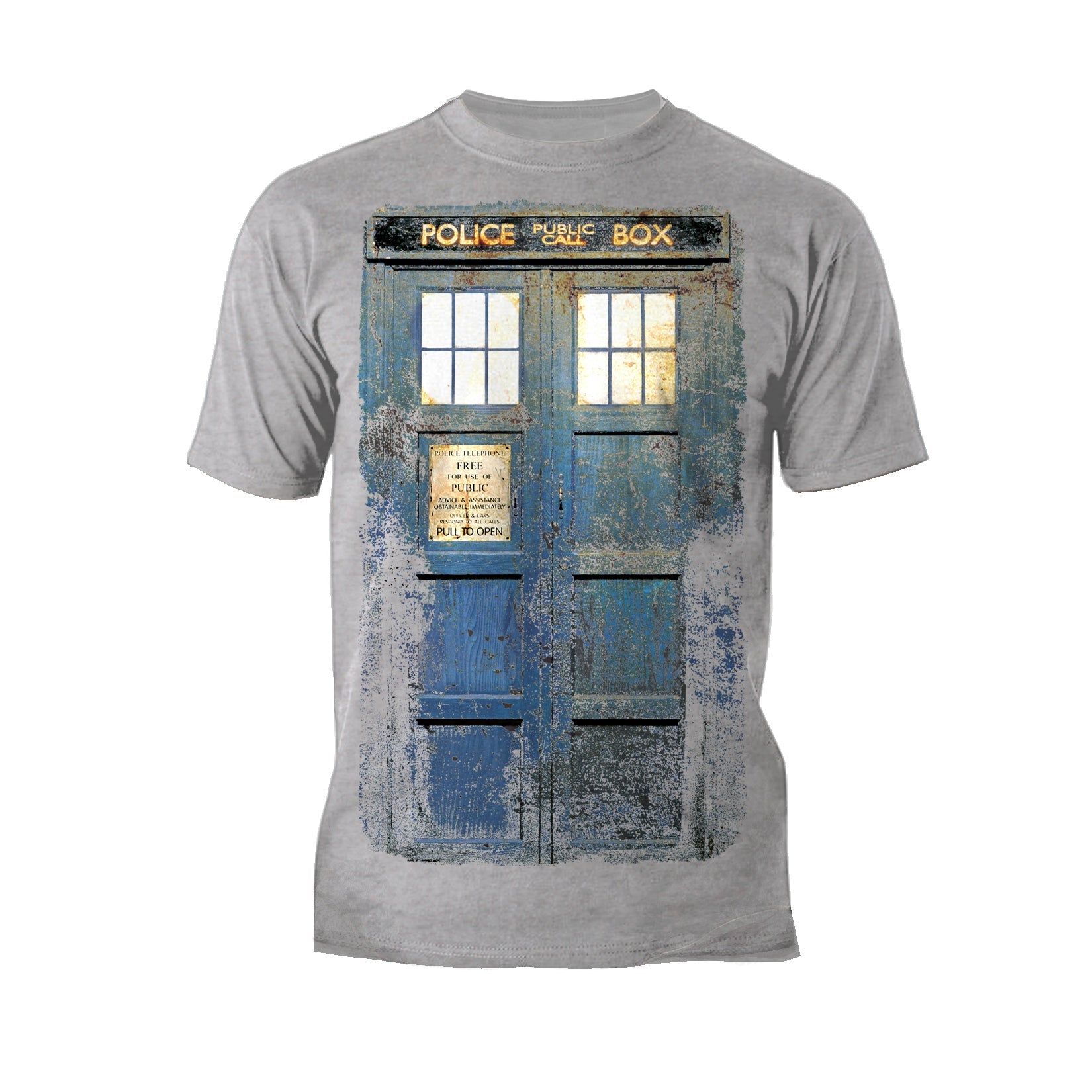 Doctor Who Cosplay Tardis Distressed Official Men's T-shirt