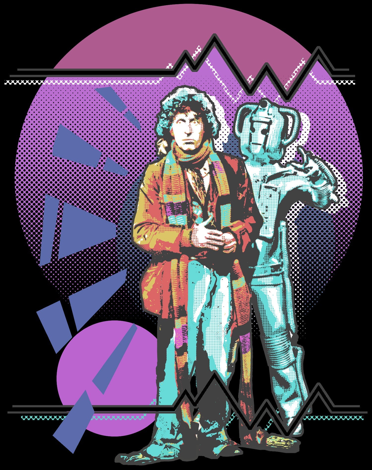 Doctor Who Pop Art 4th Doctor Baker Official Women's T-shirt