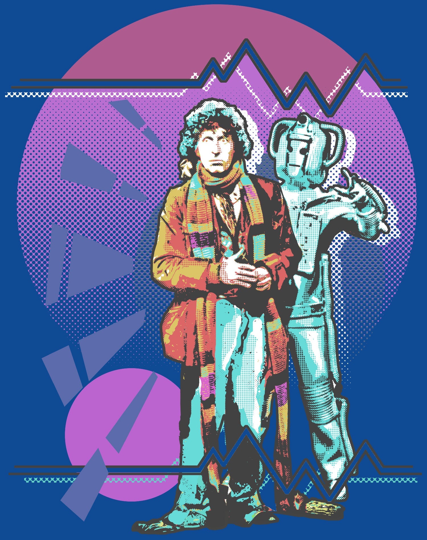 Doctor Who Pop Art 4th Doctor Baker Official Women's T-shirt