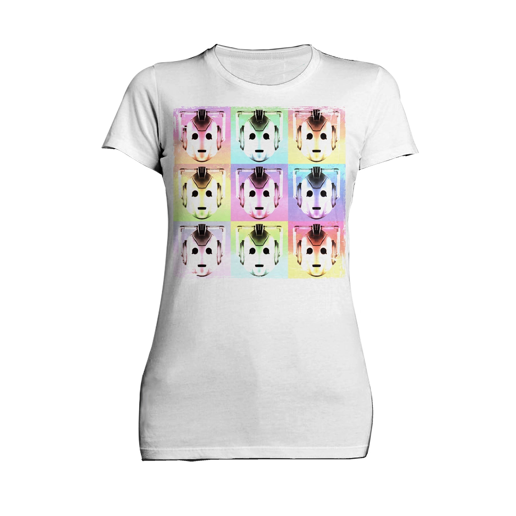 Doctor Who Pop Art Cybermen Official Women's T-shirt