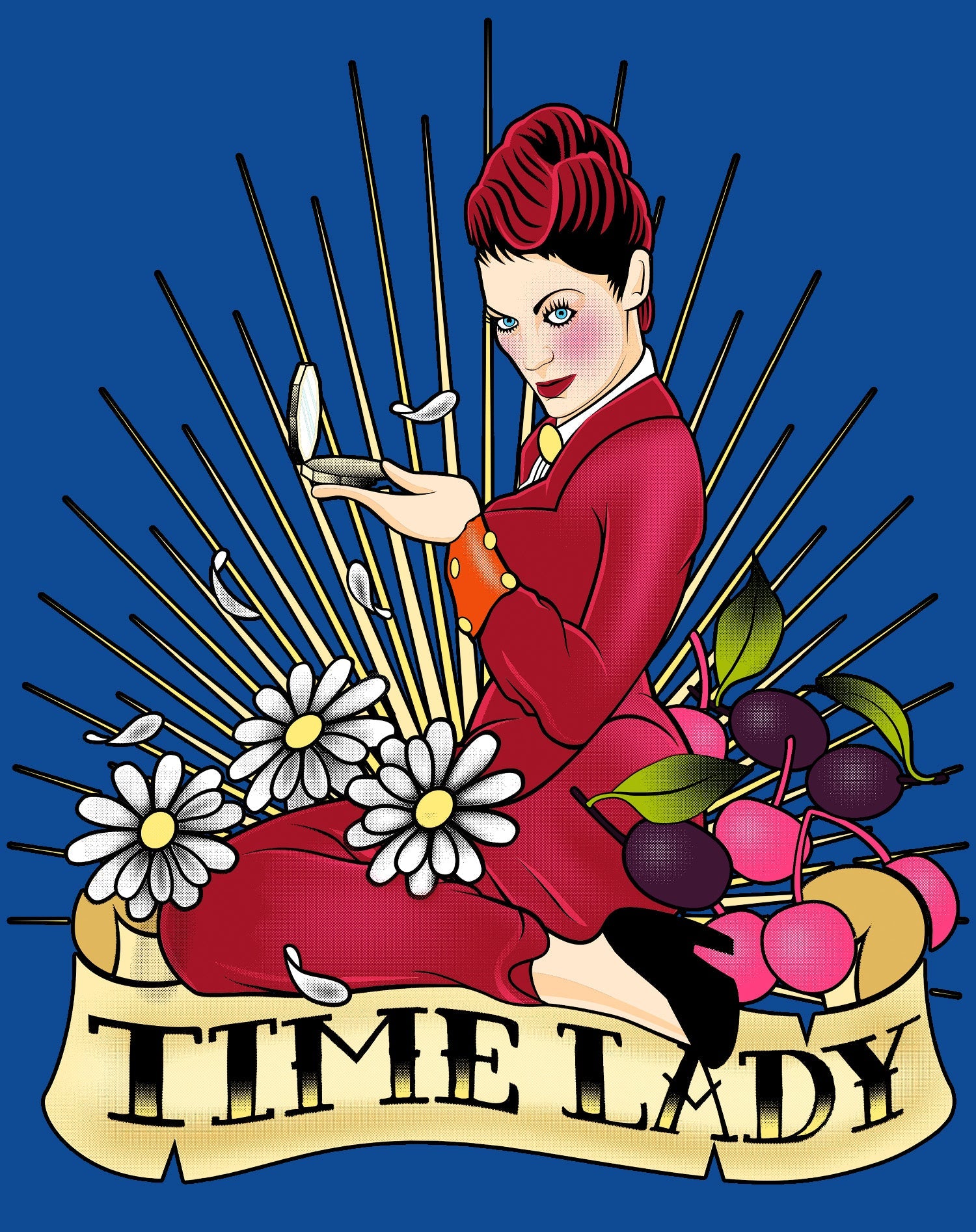 Doctor Who Rockabilly Missy Time Lady Official Men's T-shirt