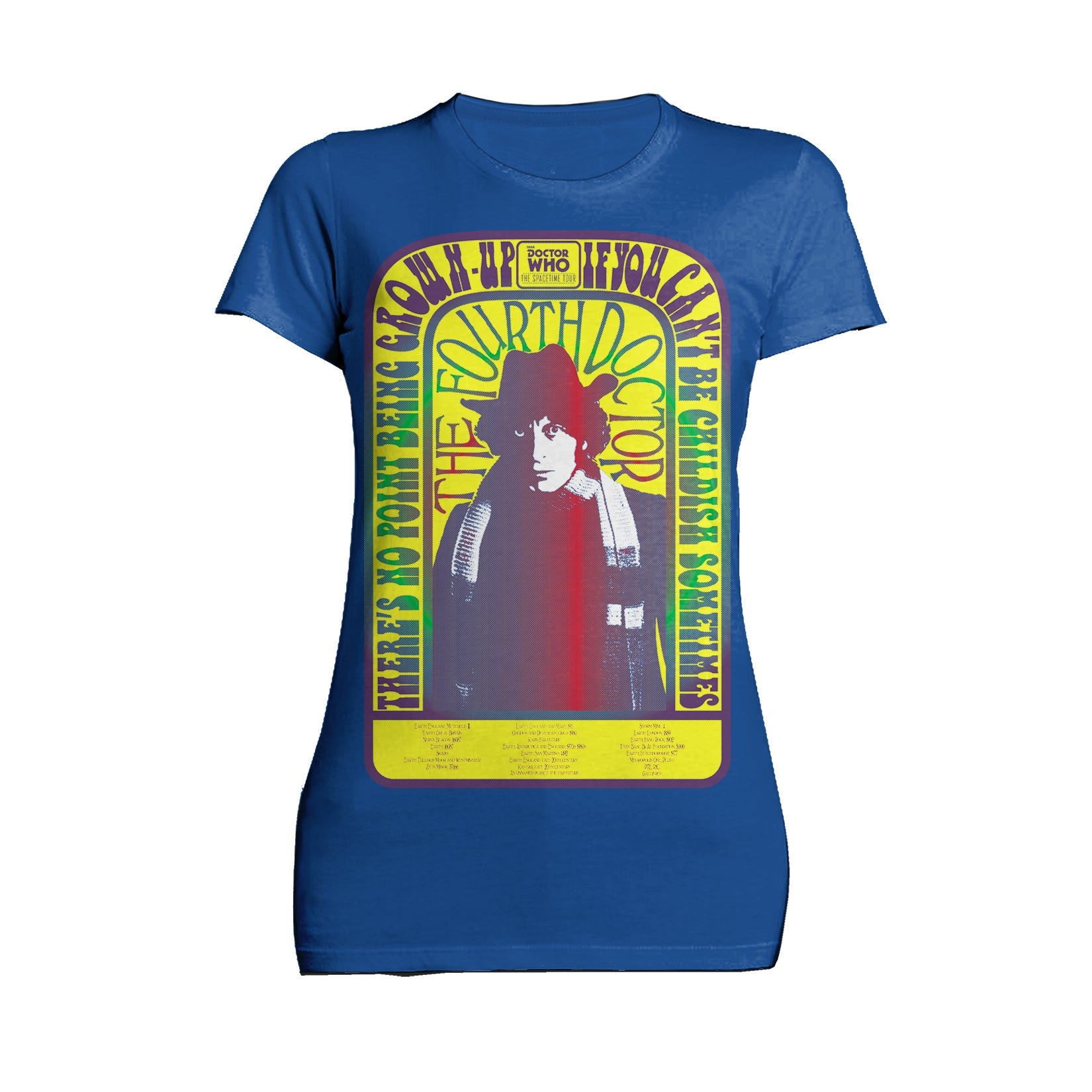 Doctor Who Spacetime-Tour 4th Doctor Baker Official Women's T-shirt