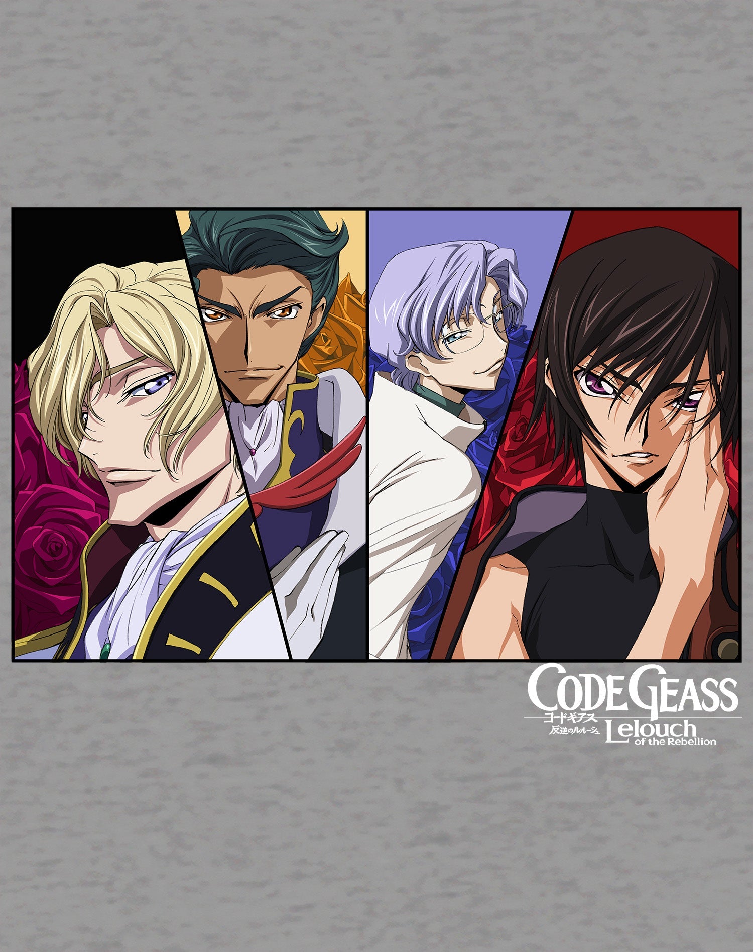 Code Geass Character Split Screen Official Men's T-shirt