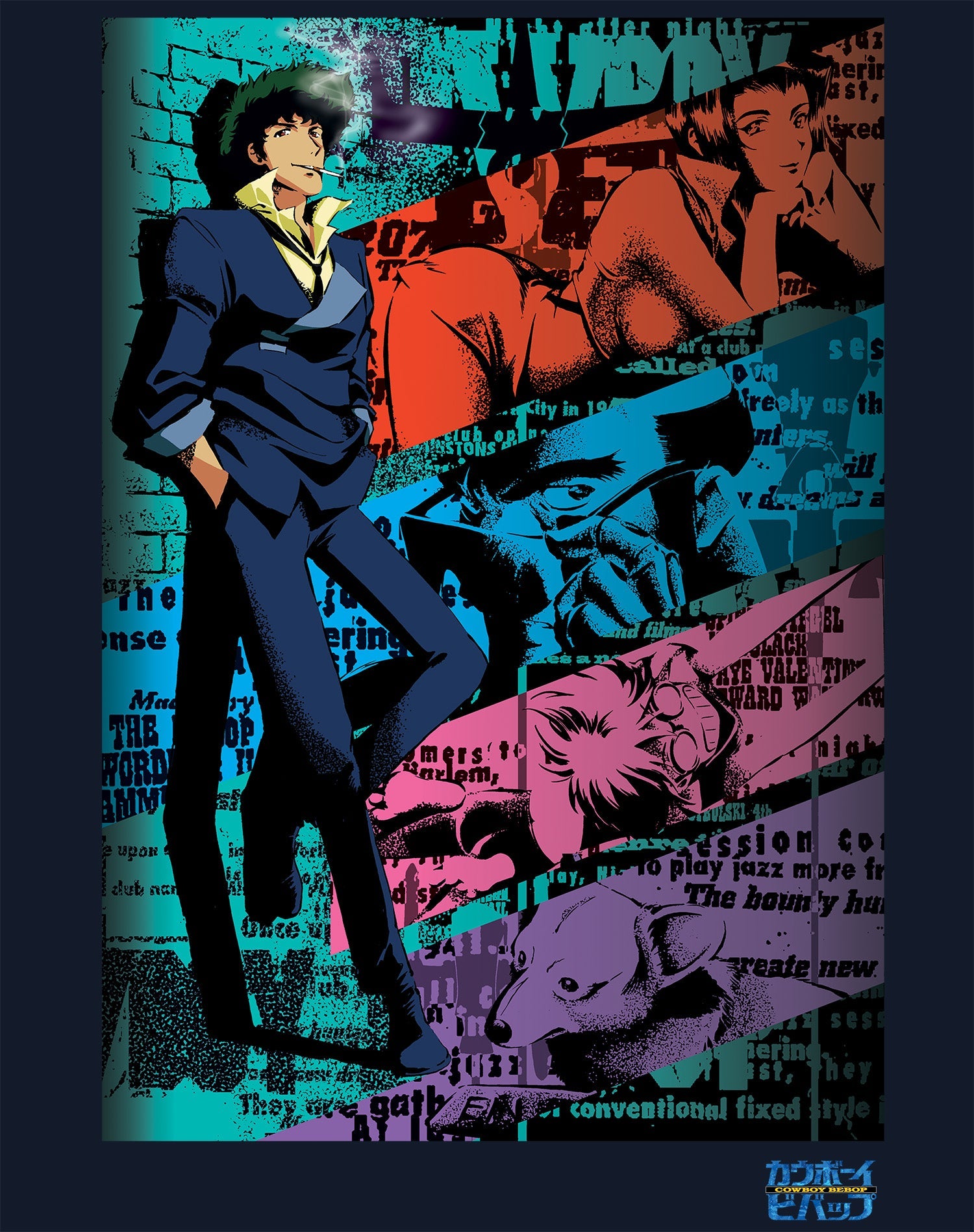 Cowboy Bebop Graffiti Pose Official Men's T-shirt