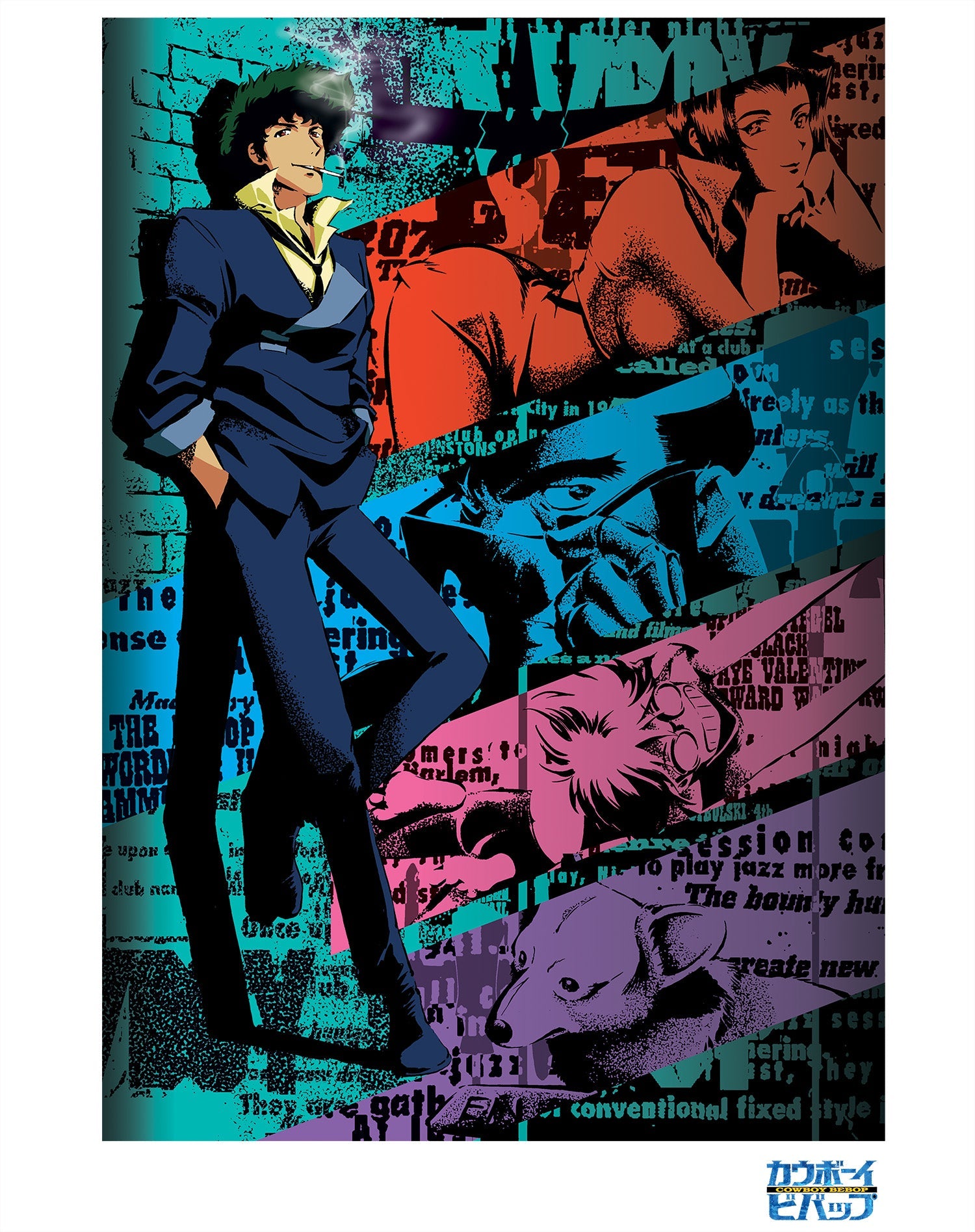 Cowboy Bebop Graffiti Pose Official Men's T-shirt