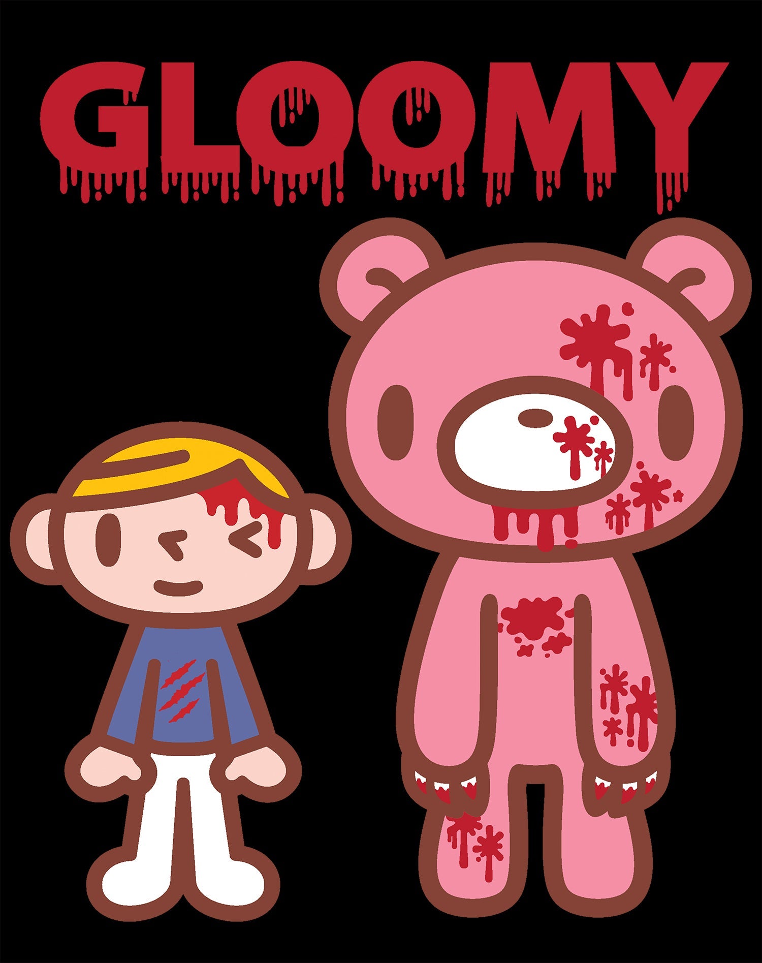 Gloomy Bear Blood Splatter Official Men's T-shirt