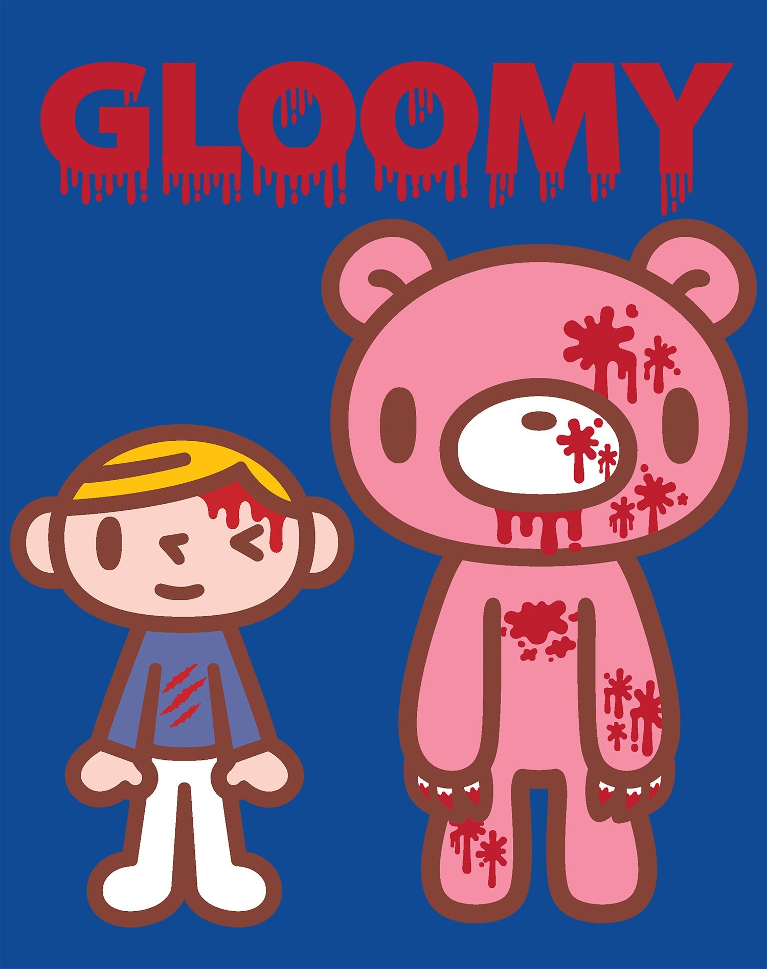 Gloomy Bear Blood Splatter Official Men's T-shirt