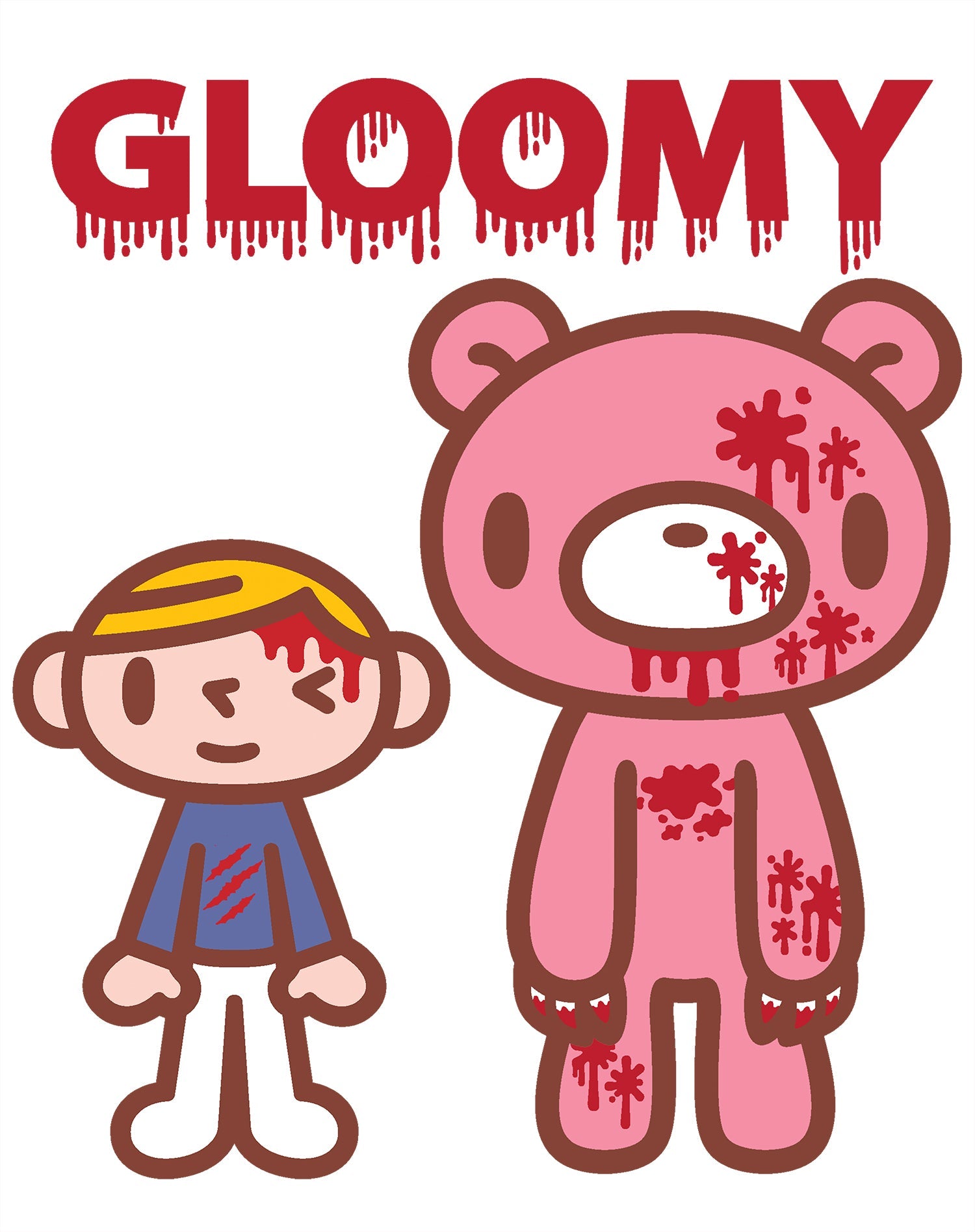 Gloomy Bear Blood Splatter Official Men's T-shirt