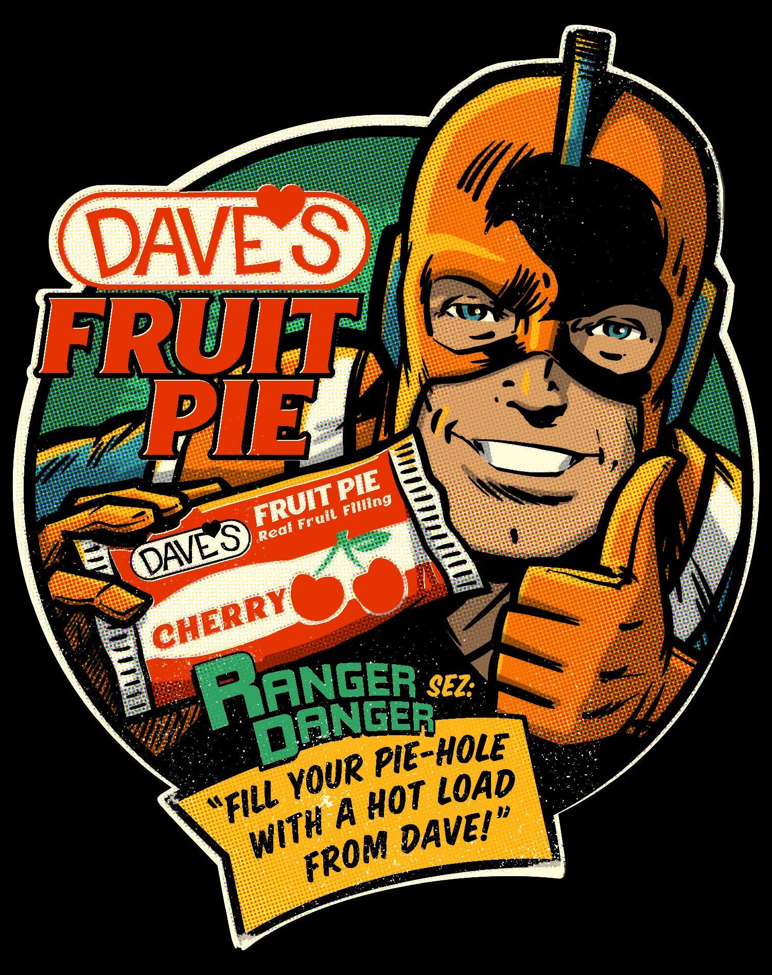 Kevin Smith Clerks 3 Dave's Fruit Pie Ranger Danger Vintage Logo Official Sweatshirt