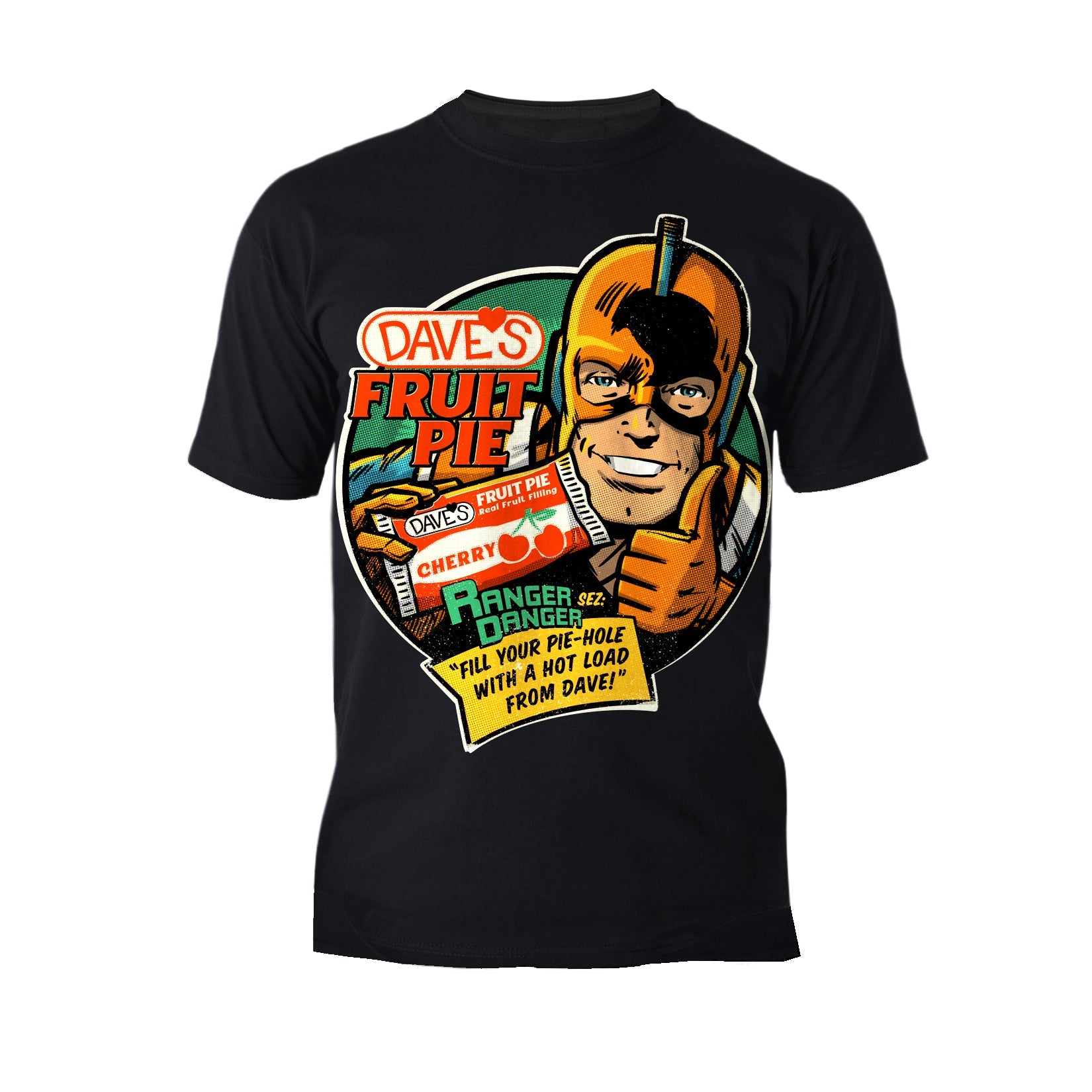 Kevin Smith Clerks 3 Dave's Fruit Pie Ranger Danger Vintage Logo Official Men's T-Shirt