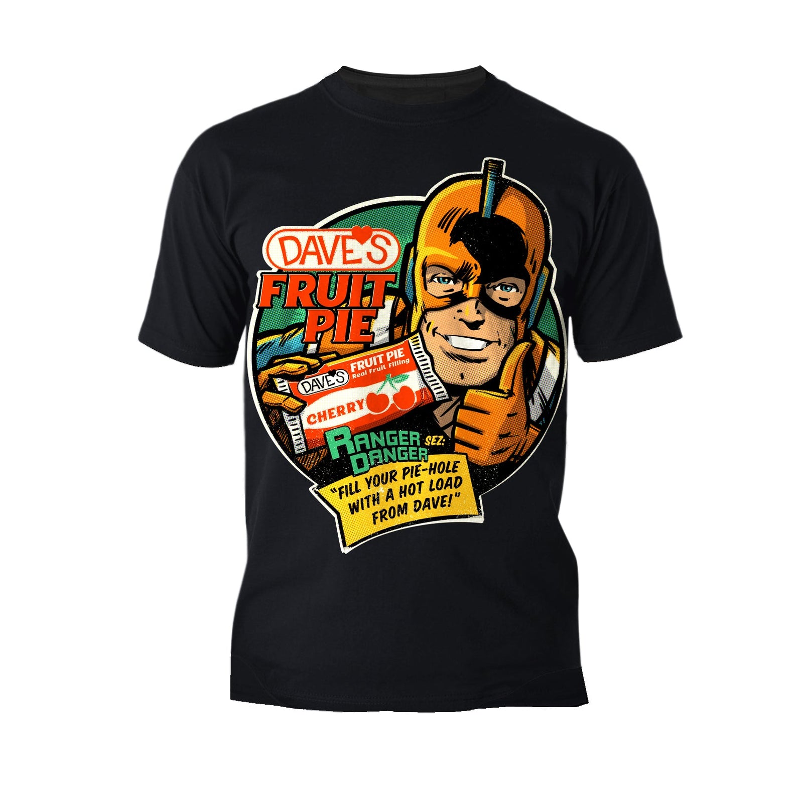 Kevin Smith Clerks 3 Dave's Fruit Pie Ranger Danger Vintage Logo Official Men's T-Shirt