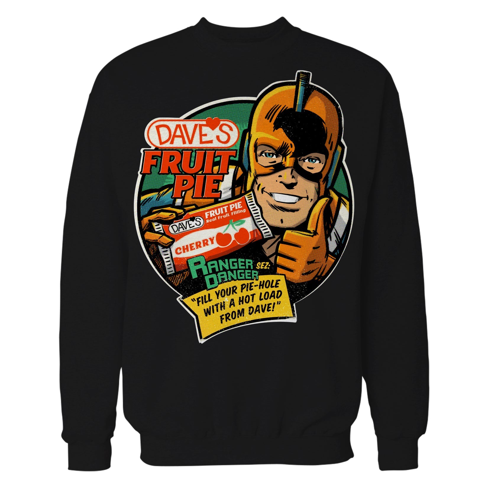 Kevin Smith Clerks 3 Dave's Fruit Pie Ranger Danger Vintage Logo Official Sweatshirt