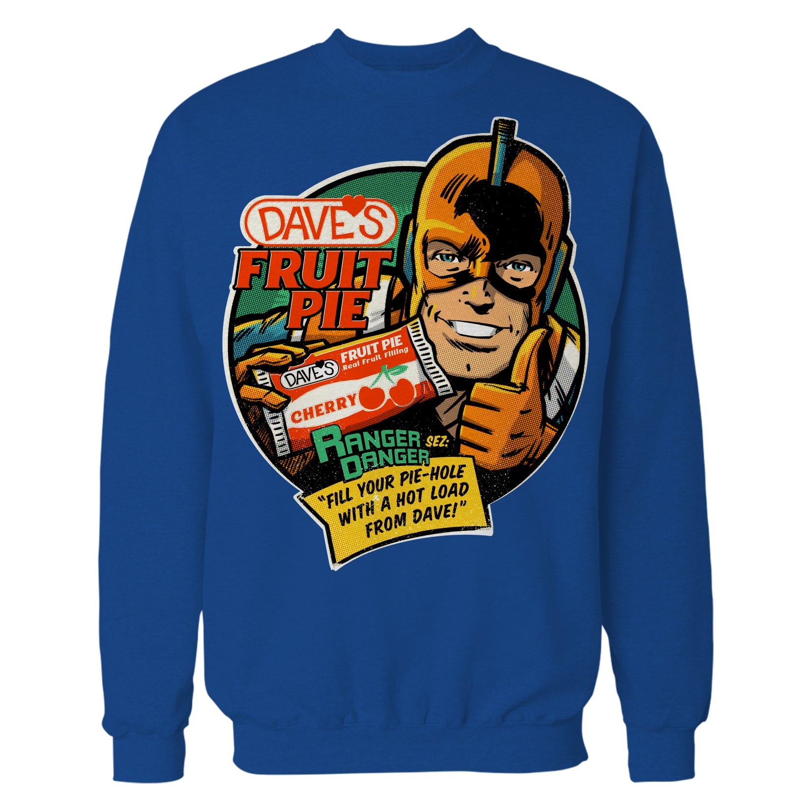 Kevin Smith Clerks 3 Dave's Fruit Pie Ranger Danger Vintage Logo Official Sweatshirt