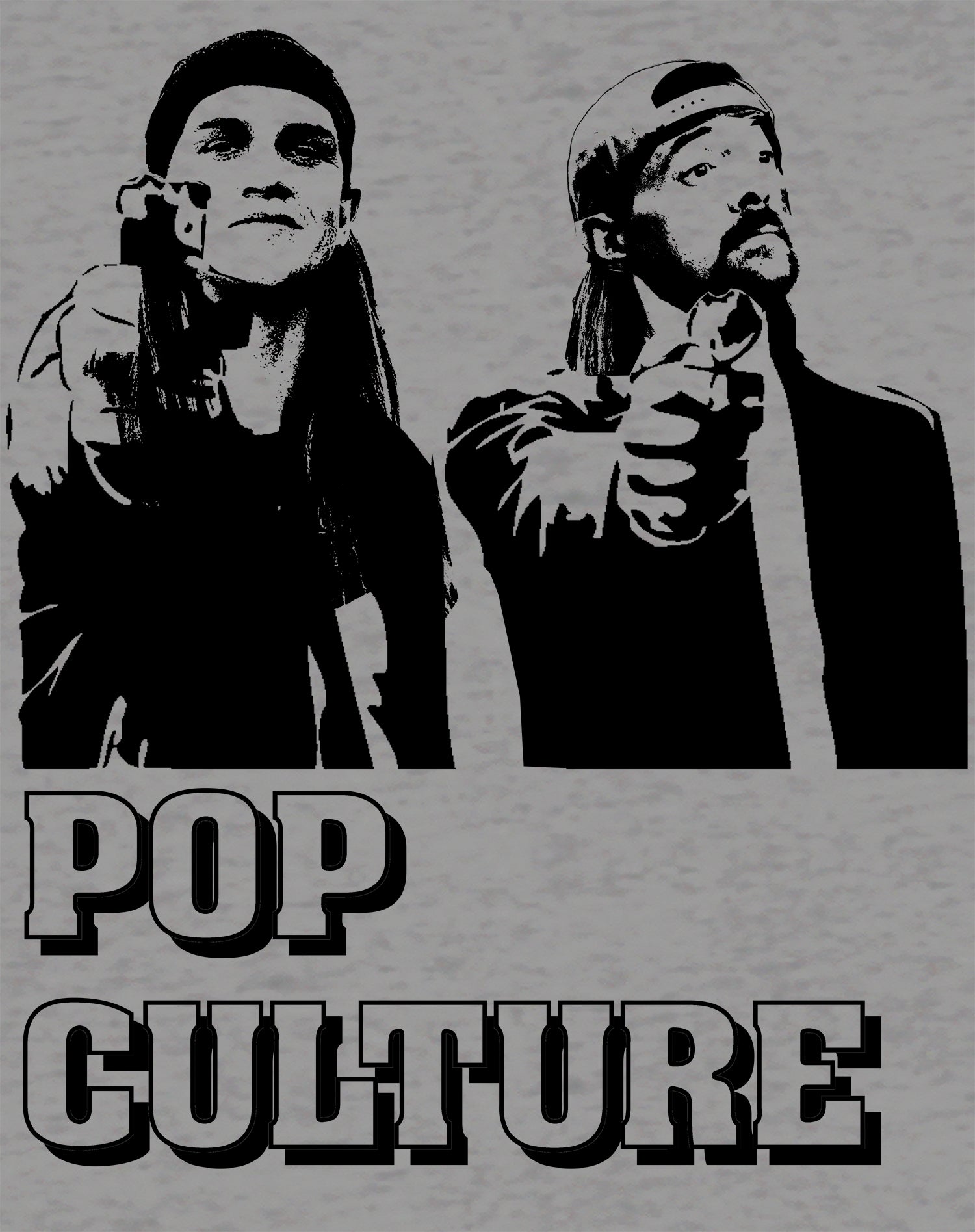 Kevin Smith Jay & Silent Bob Pop Culture Fiction Remix Official Women's T-Shirt