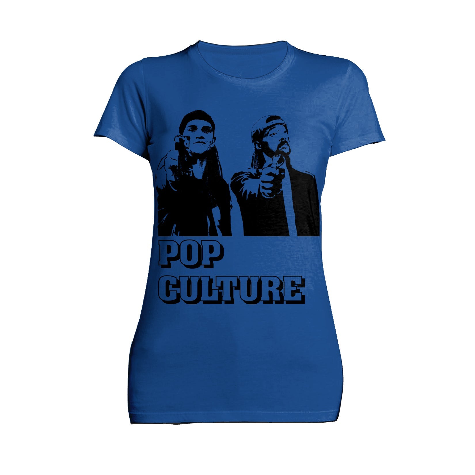 Kevin Smith Jay & Silent Bob Pop Culture Fiction Remix Official Women's T-Shirt