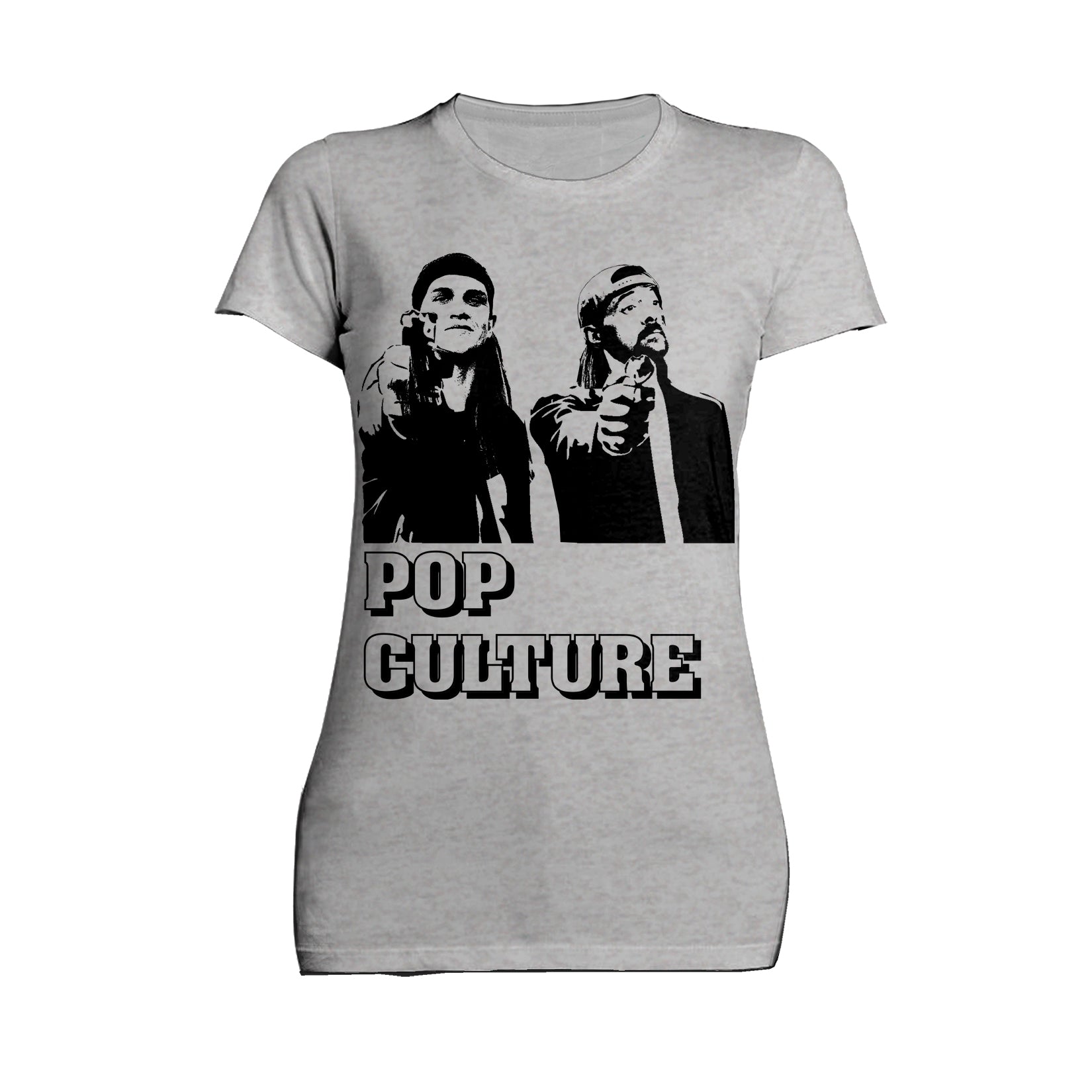 Kevin Smith Jay & Silent Bob Pop Culture Fiction Remix Official Women's T-Shirt
