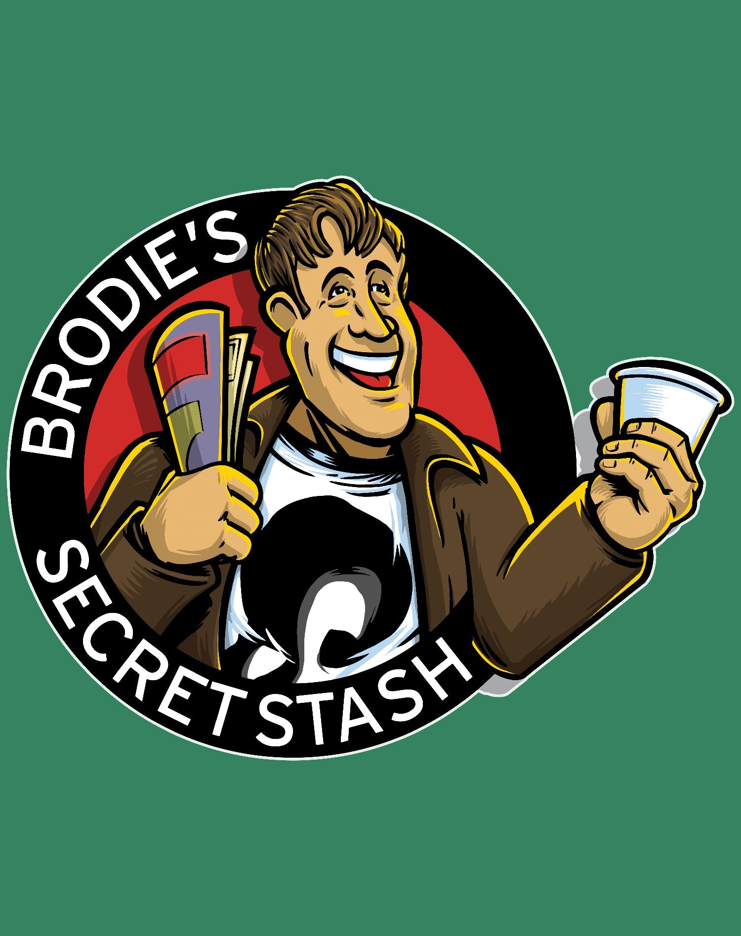 Kevin Smith Jay & Silent Bob Reboot Brodie's Secret Stash Comic Book Store Logo Official Men's T-Shirt