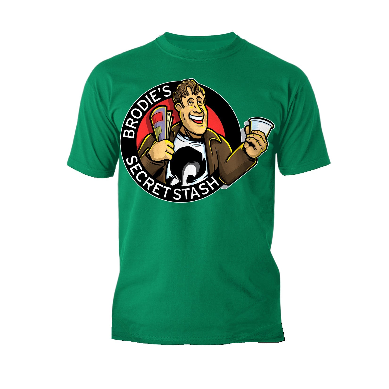 Kevin Smith Jay & Silent Bob Reboot Brodie's Secret Stash Comic Book Store Logo Official Men's T-Shirt