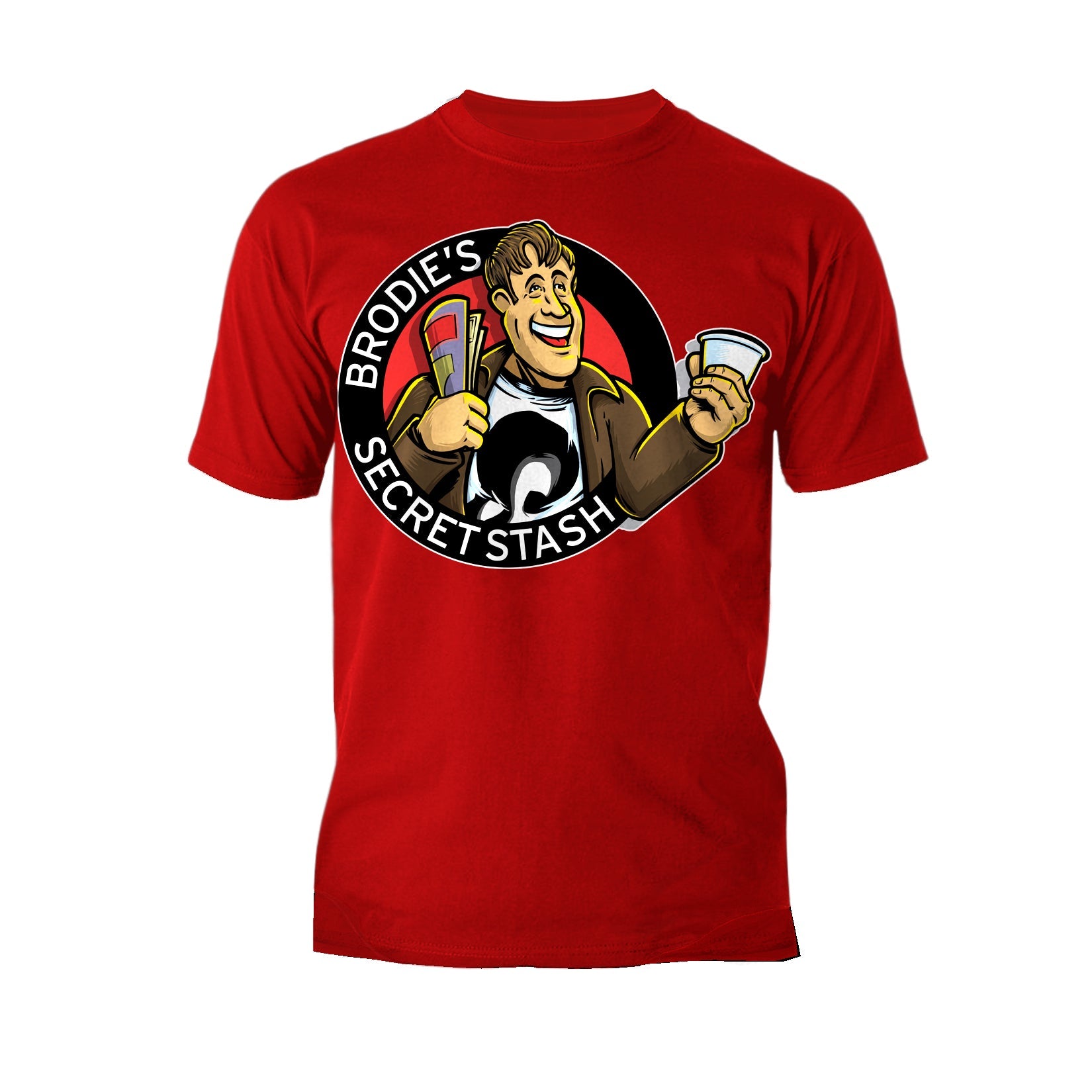 Kevin Smith Jay & Silent Bob Reboot Brodie's Secret Stash Comic Book Store Logo Official Men's T-Shirt