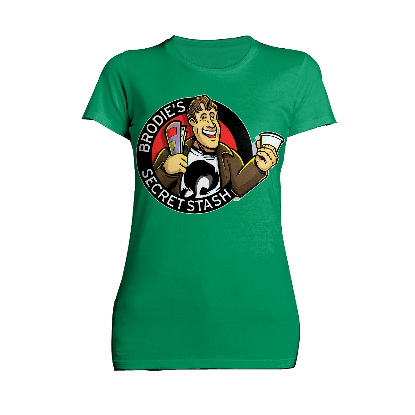 Kevin Smith Jay & Silent Bob Reboot Brodie's Secret Stash Comic Book Store Logo Official Women's T-Shirt