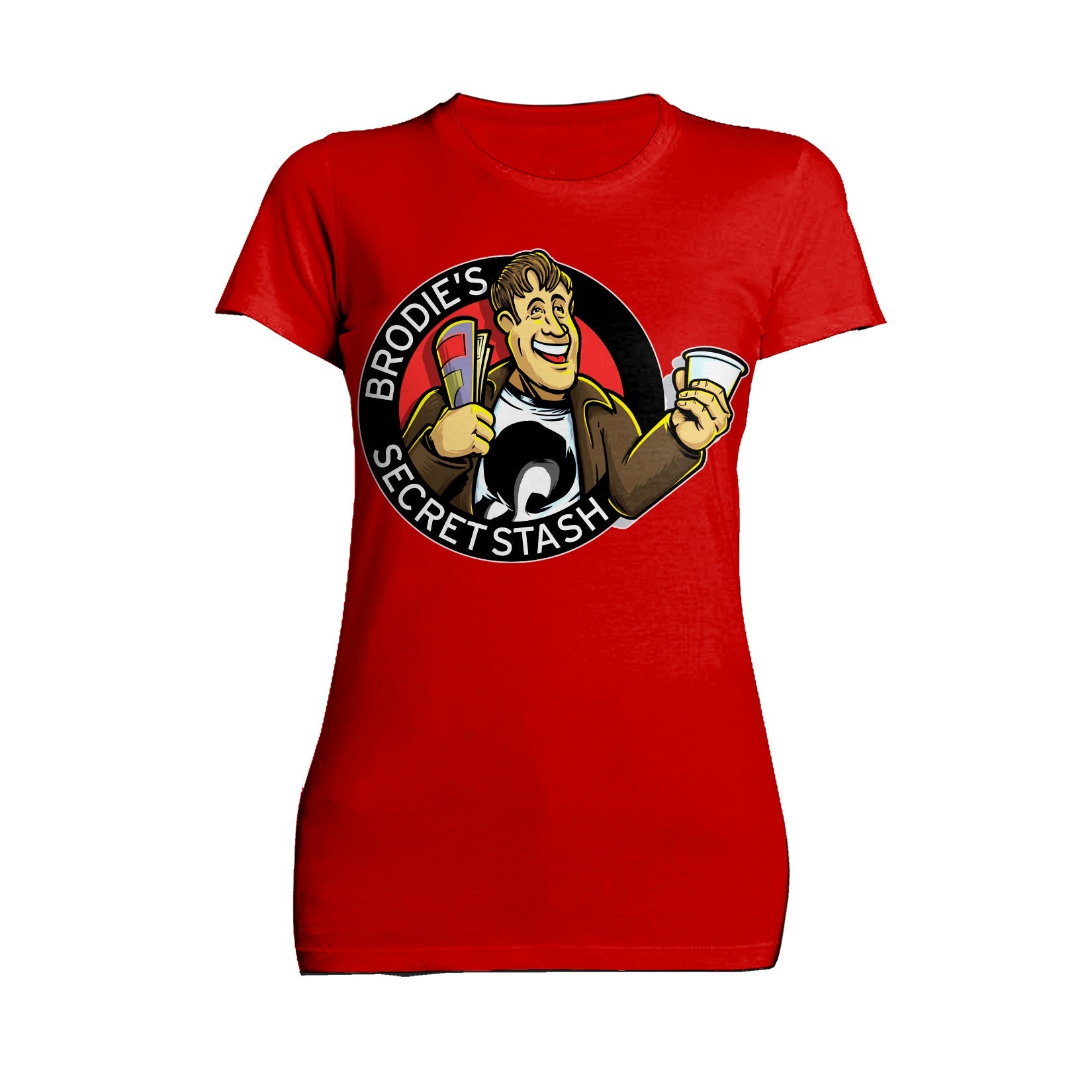 Kevin Smith Jay & Silent Bob Reboot Brodie's Secret Stash Comic Book Store Logo Official Women's T-Shirt