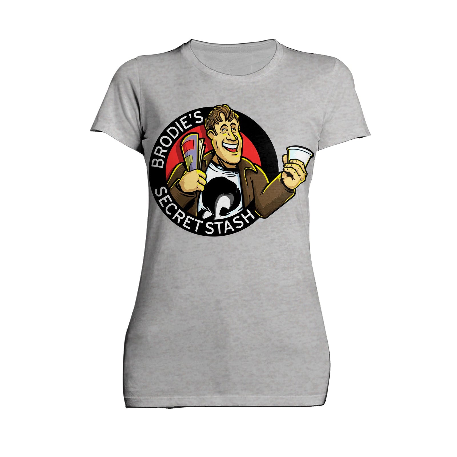 Kevin Smith Jay & Silent Bob Reboot Brodie's Secret Stash Comic Book Store Logo Official Women's T-Shirt