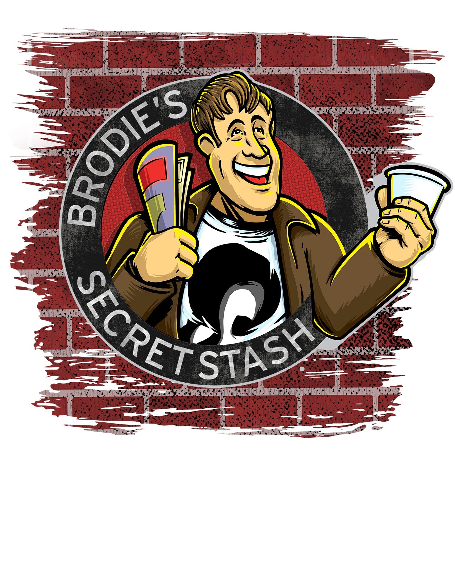 Kevin Smith Jay & Silent Bob Reboot Brodie's Secret Stash Store Logo Wall Official Women's T-Shirt