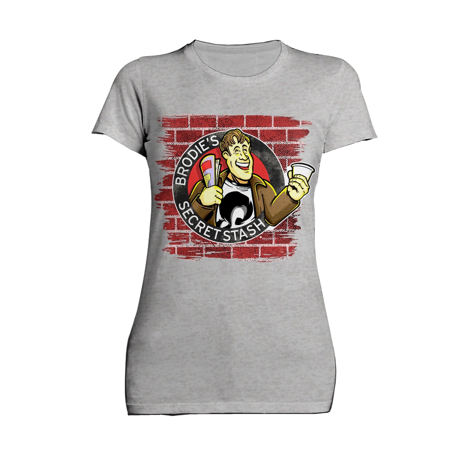 Kevin Smith Jay & Silent Bob Reboot Brodie's Secret Stash Store Logo Wall Official Women's T-Shirt